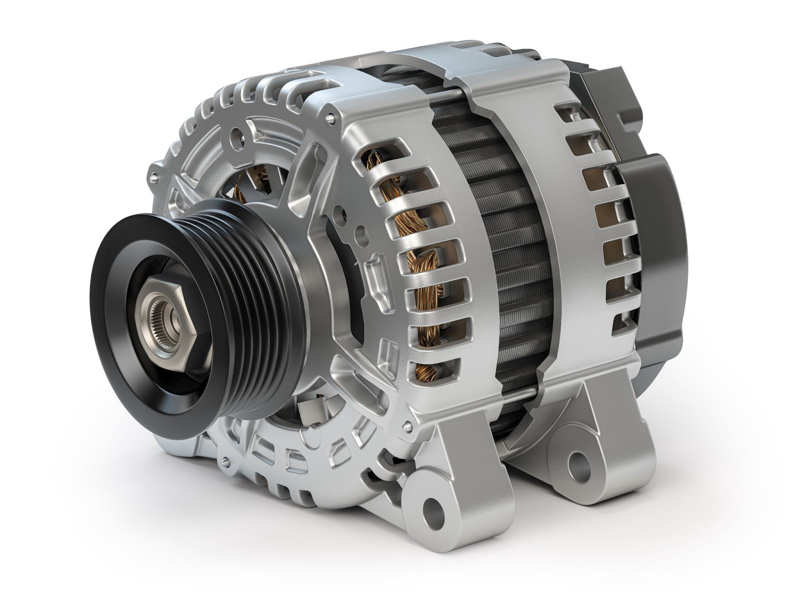 Brand-new automotive alternator used for power generation.